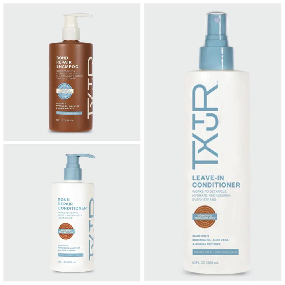 TXTUR Bond Repair‎ Shampoo & Conditioner 12oz ea + Leave-In Conditioner 10oz